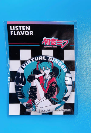 Listen Flavor x Hatsune Miku badges
