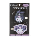 Sanrio Kuromi harlequin hair clips set
