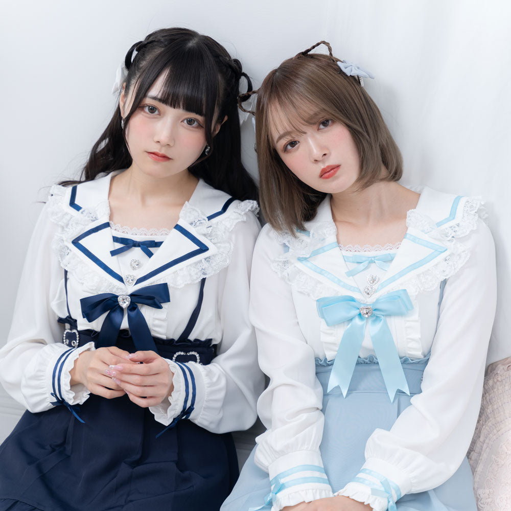 Dear My Love tailored sailor blouse