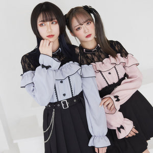 Dear My Love "Heart Choker Lace Frill" blouse