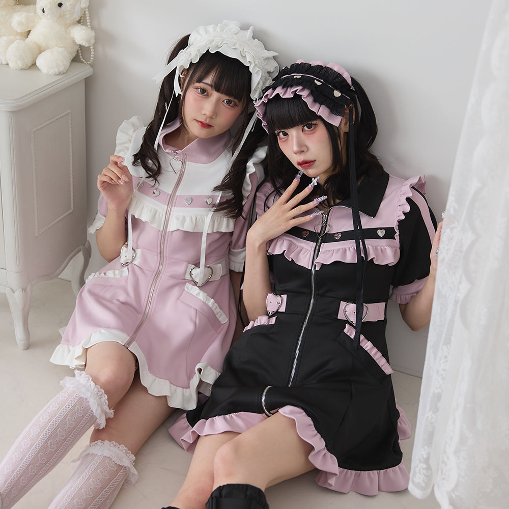 Dear My Love frill Jersey dress