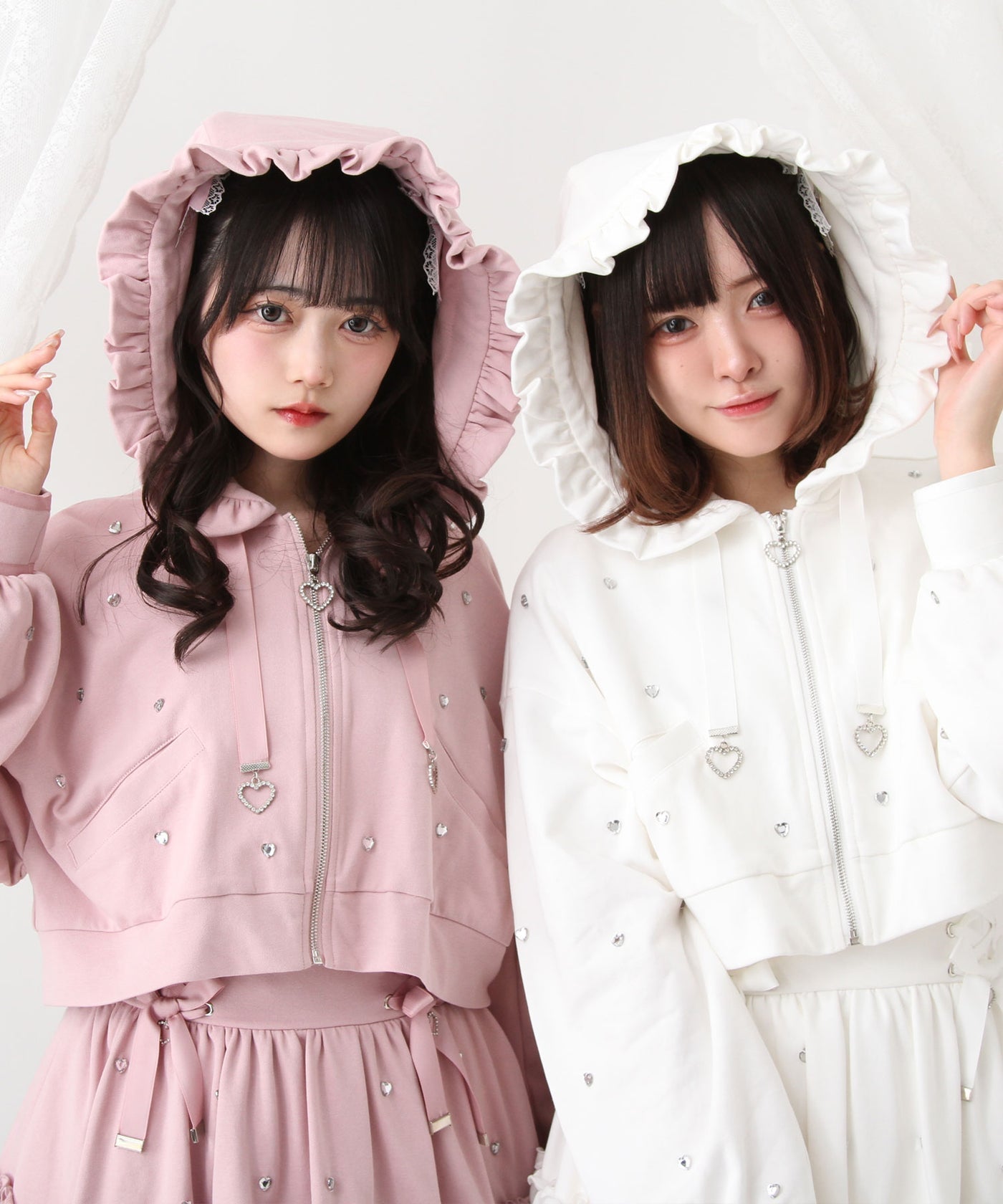 Dear My Love heart dot short hoodie