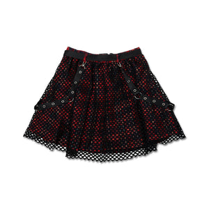 ACDC RAG & Gloomy Bear dark mesh skirt