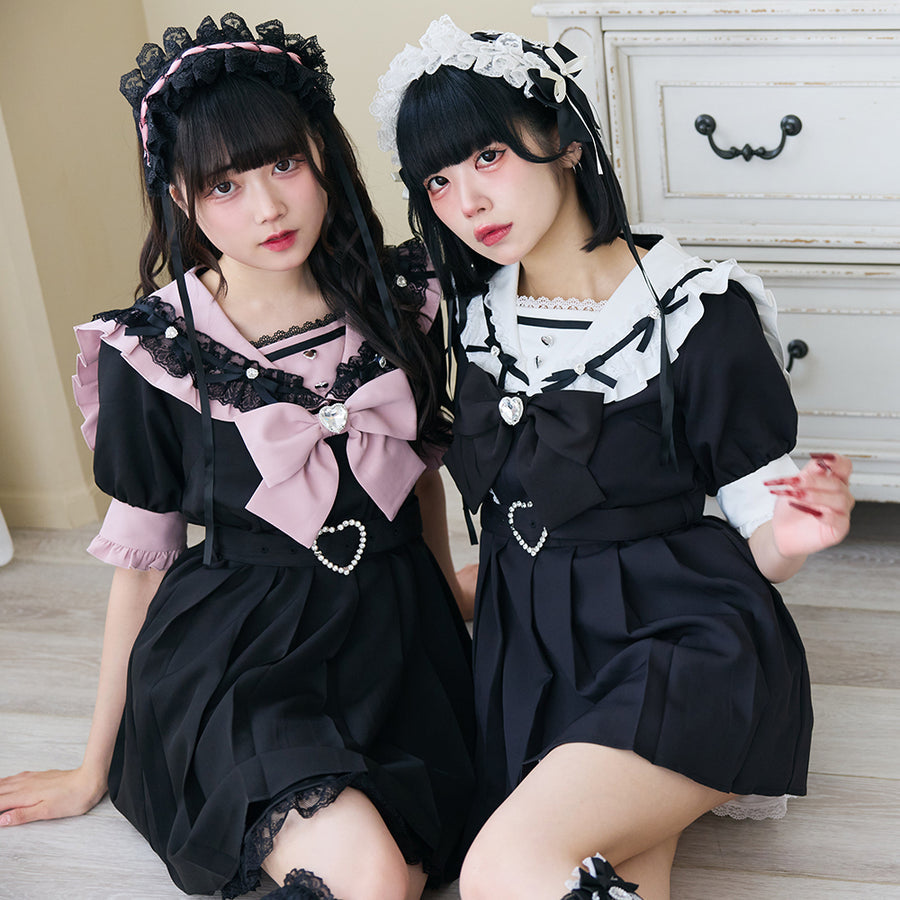 Dear My Love "Lace Frill Sailor" dress