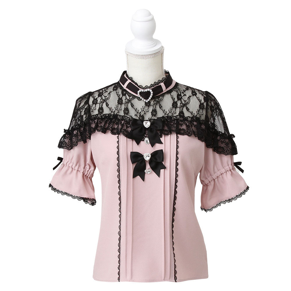 Dear My Love heart bijoux ribbon blouse