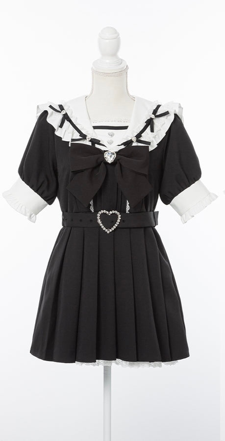 Dear My Love "Lace Frill Sailor" dress