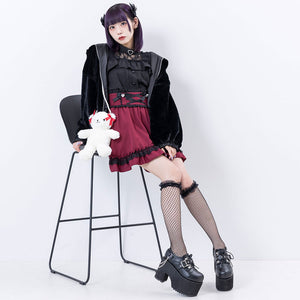 Dear My Love "Heart Bijou Ribbon Frill" skirt