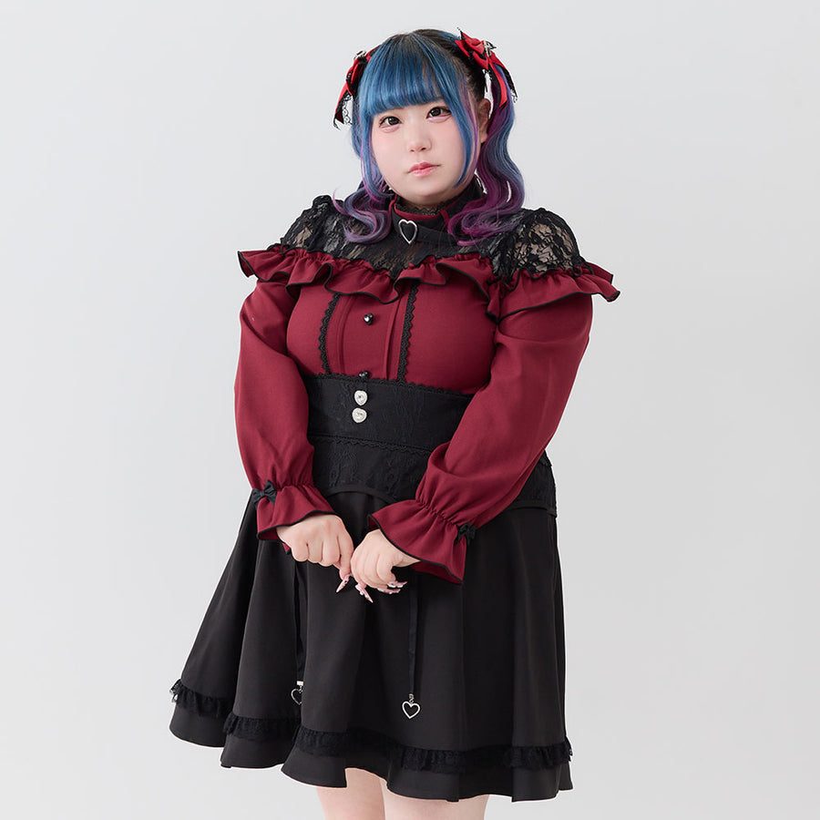 Dear My Love Whip "Heart Choker Lace Frill" blouse