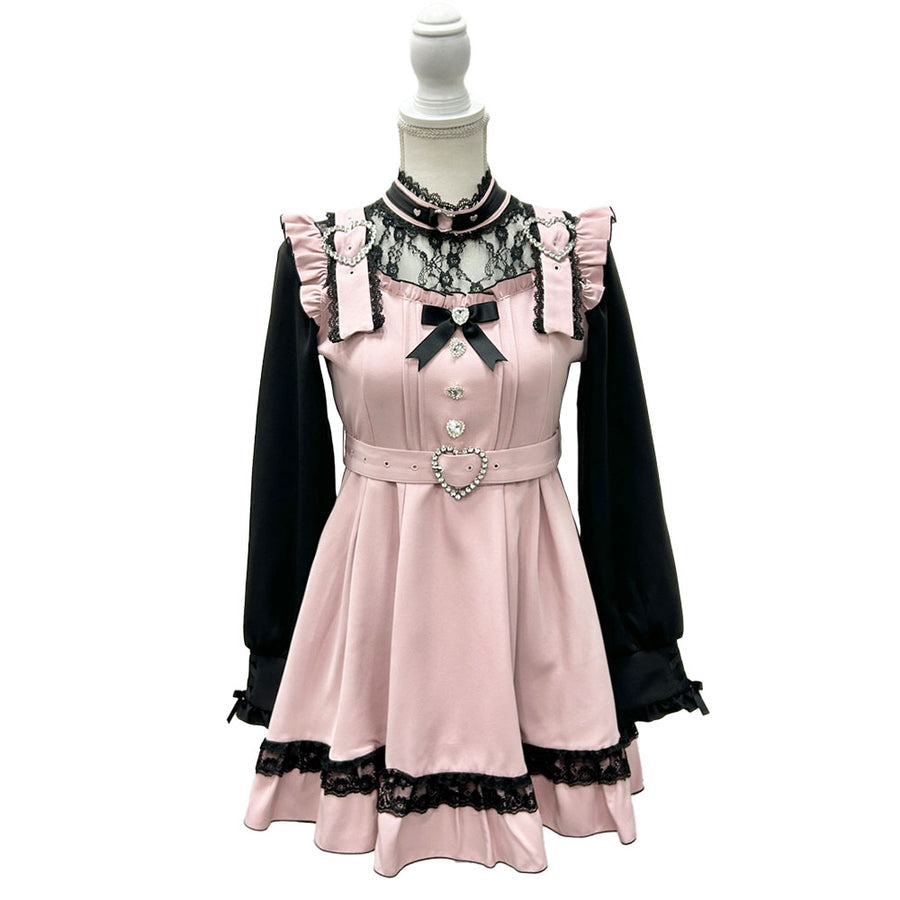 Dear My Love "Heart Choker Belt Lace" dress