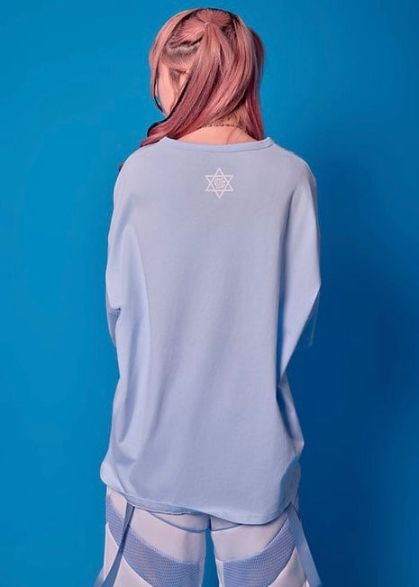 Psycho Nation x Rene "Gamer Cat" blue t-shirt