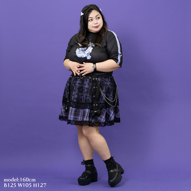 ACDC RAG “Love Punk” plus size purple skirt