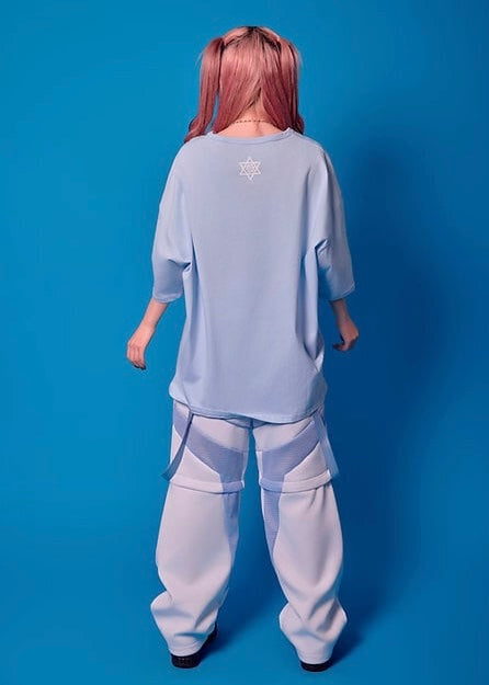 Psycho Nation x Rene "Gamer Cat" blue t-shirt