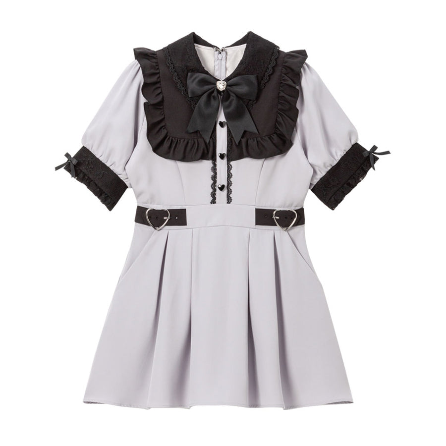 Dear My Love "Lace Layered Heart Buckle" dress