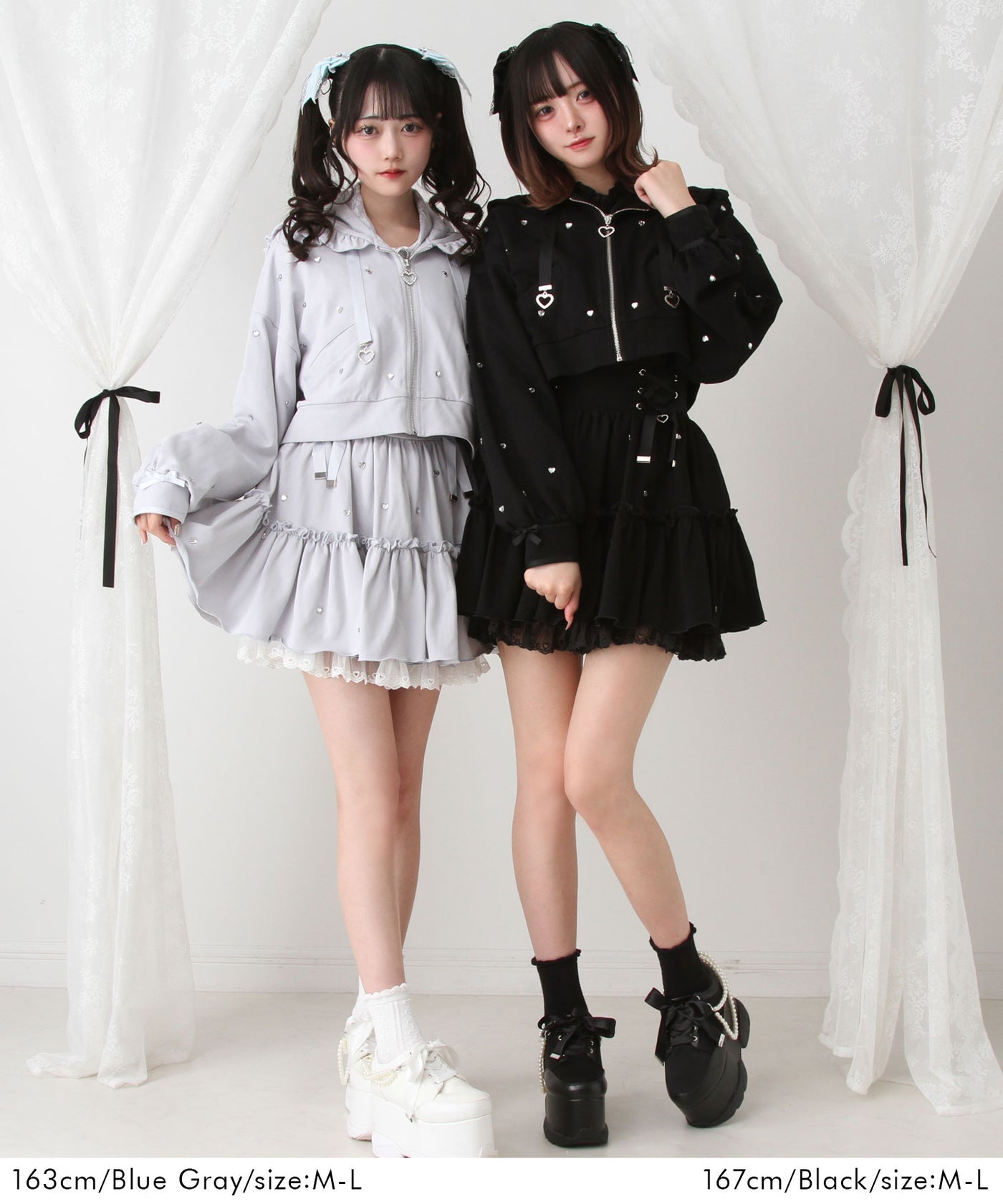 Dear My Love heart dot short hoodie