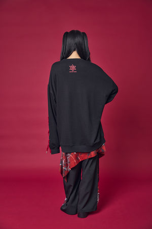 Psycho Nation x Rene "Shrine Maiden" black sweatshirt