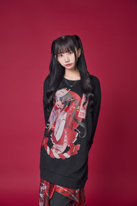 Psycho Nation x Rene "Shrine Maiden" black sweatshirt