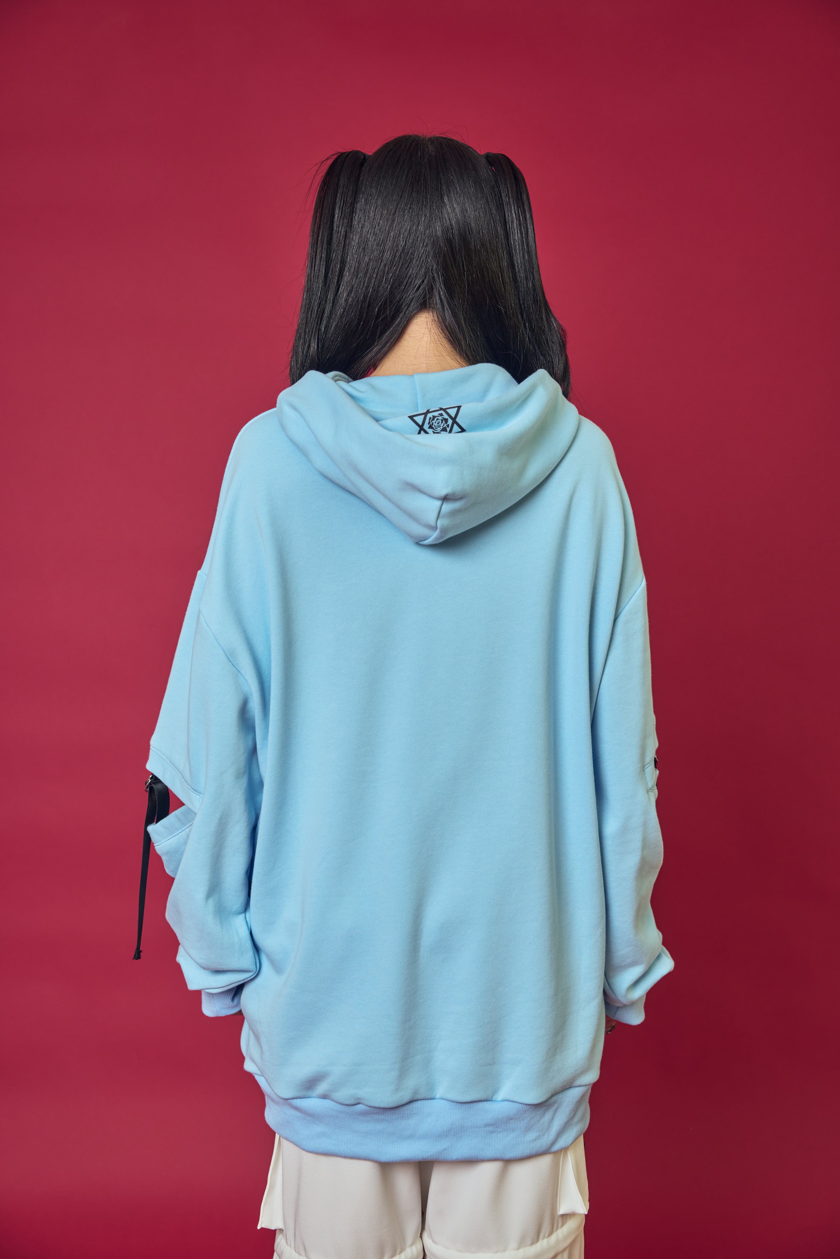 Psycho Nation x Rene collab blue hoodie