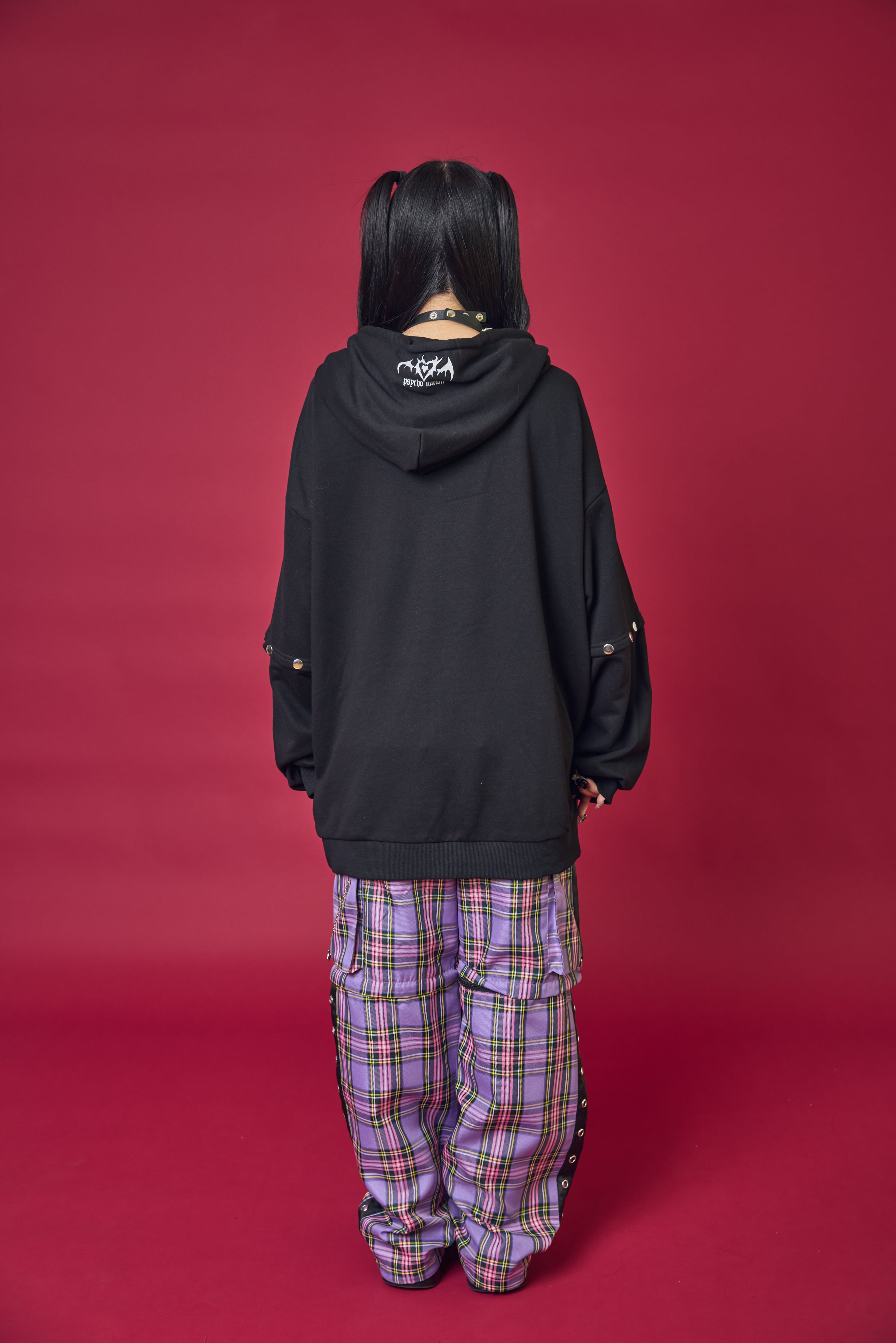 Psycho Nation x Rene collab black hoodie