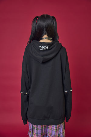 Psycho Nation x Rene collab black hoodie