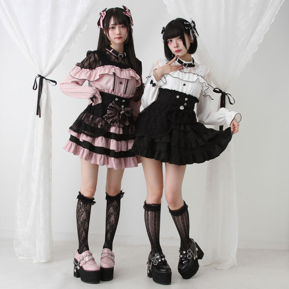 Dear My Love frilly lace ribbon skirt