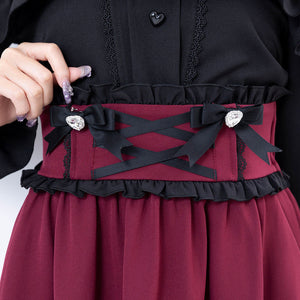 Dear My Love Whip "Heart Bijou Ribbon Frill" skirt