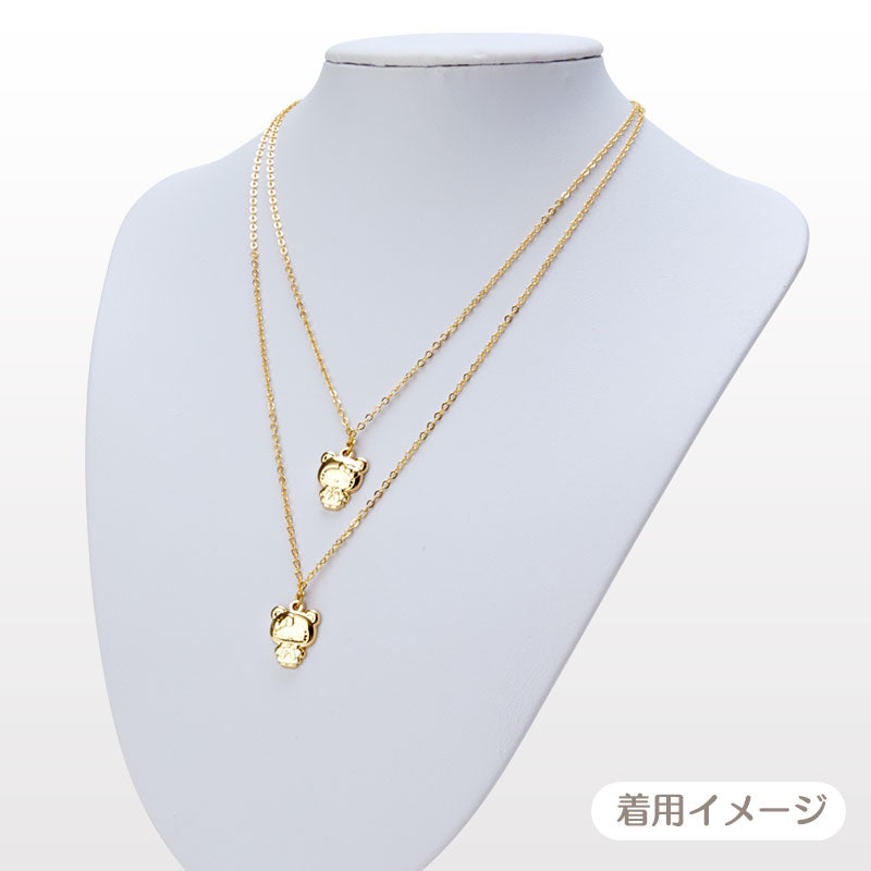 Sanrio Hello Kitty & Mimmy "Birthday" 18k gold necklace