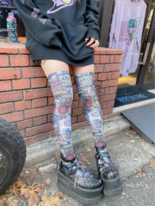 Hypercore "Stickers" knee high socks