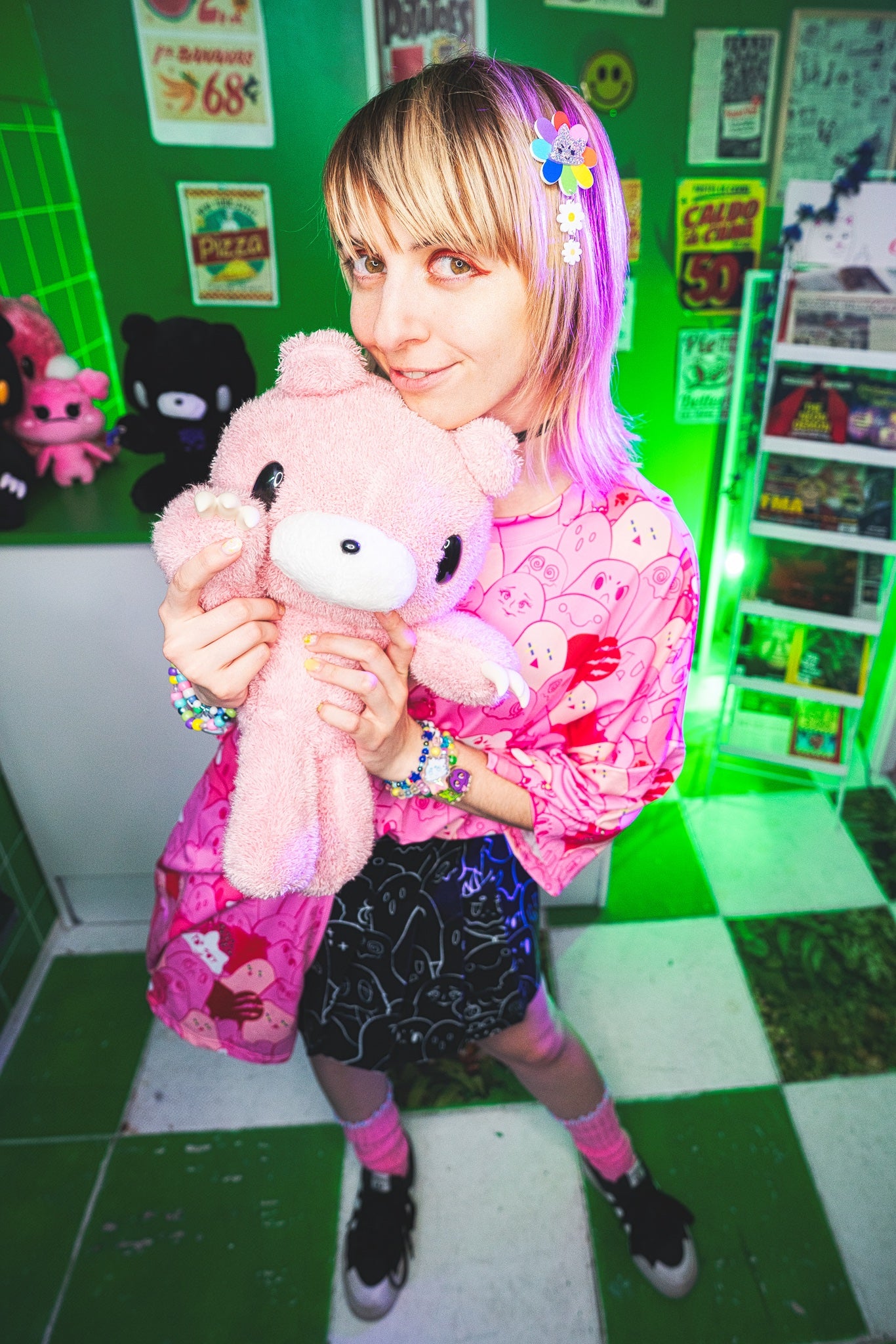 Ghost Girl Goods & Gloomy Bear collab "Ghostown" zip tee