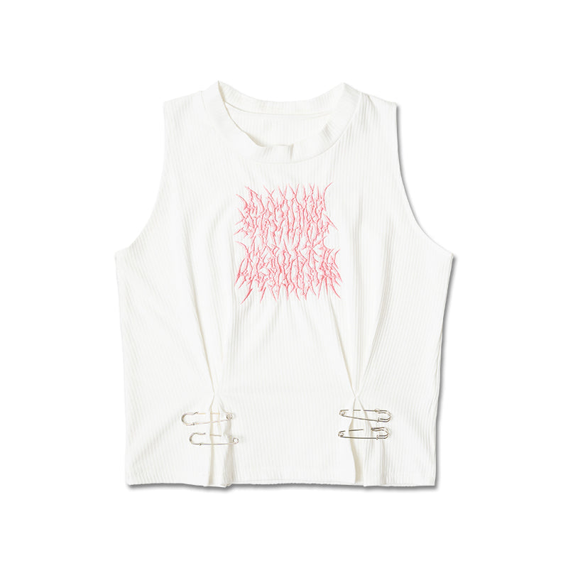 ACDC RAG & Gloomy Bear pastel sleeveless top