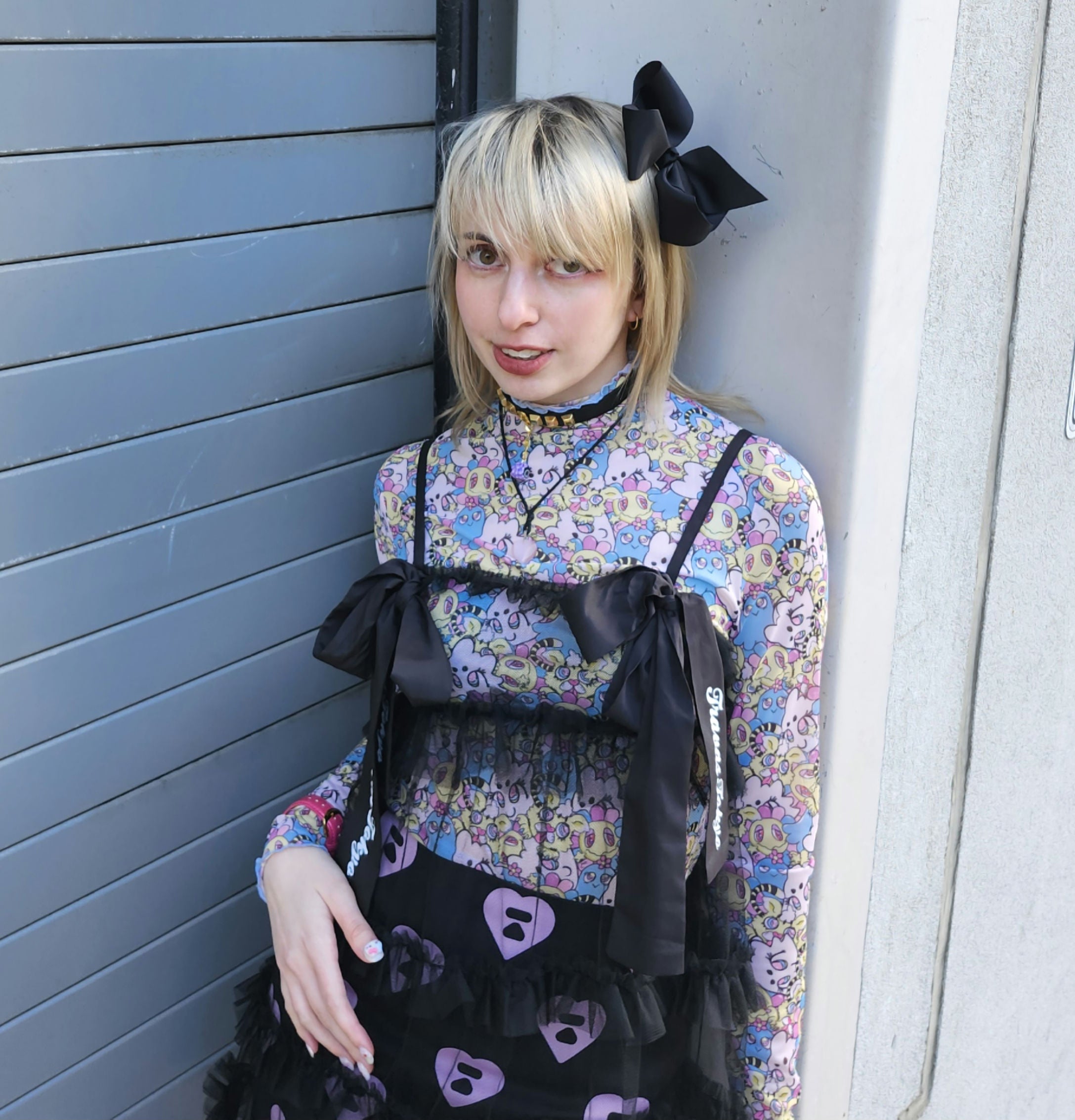 Ghost Girl Goods & 90884 “Happy Friends" collection mesh top