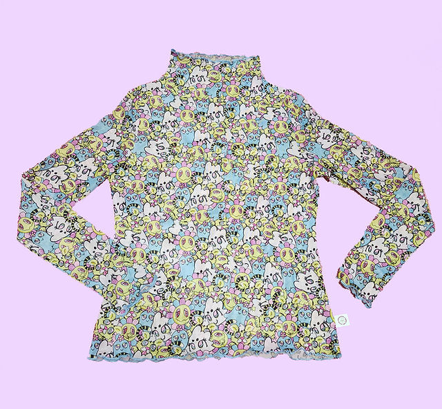 Ghost Girl Goods & 90884 “Happy Friends" collection mesh top