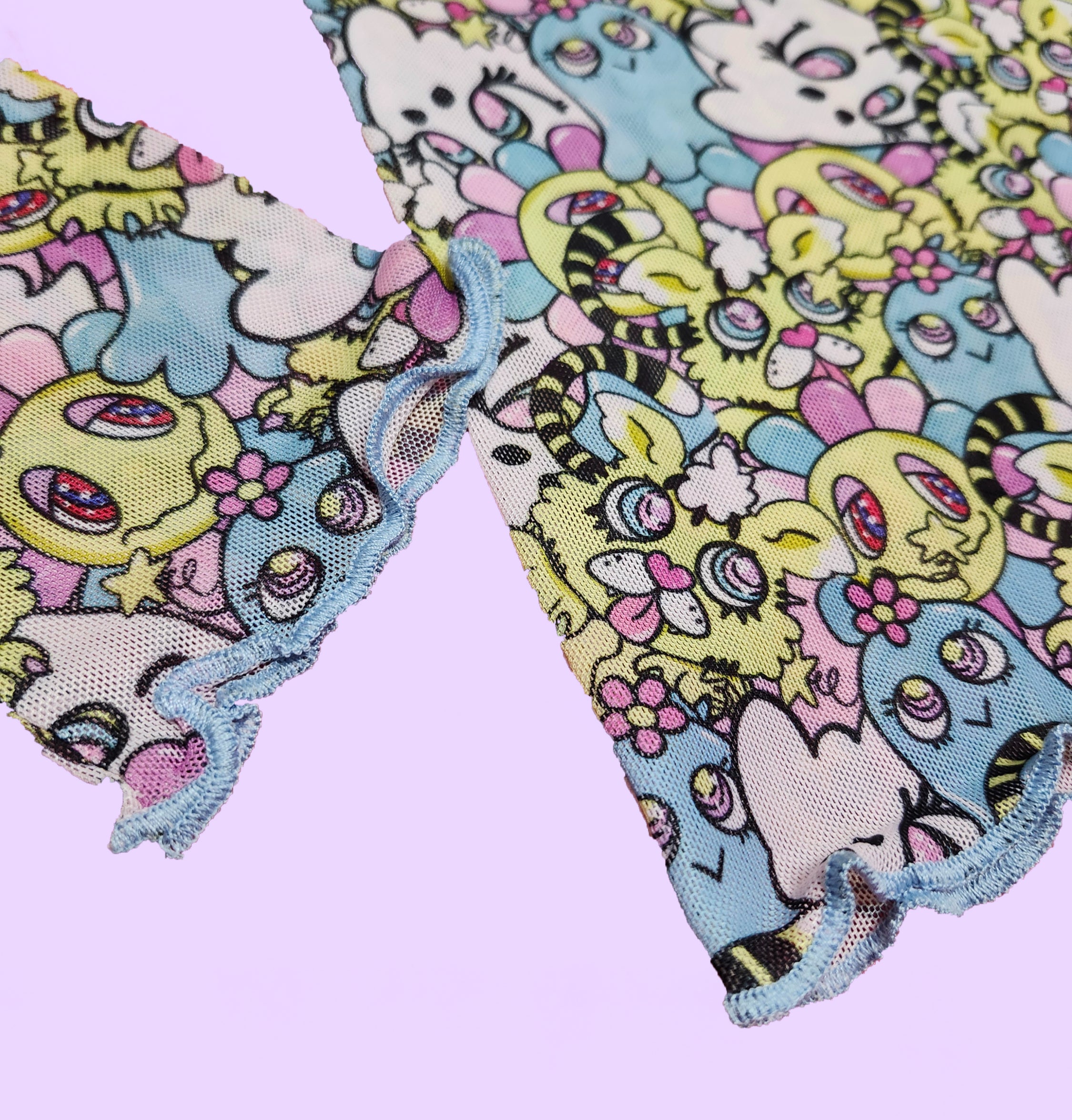 Ghost Girl Goods & 90884 “Happy Friends" collection mesh top