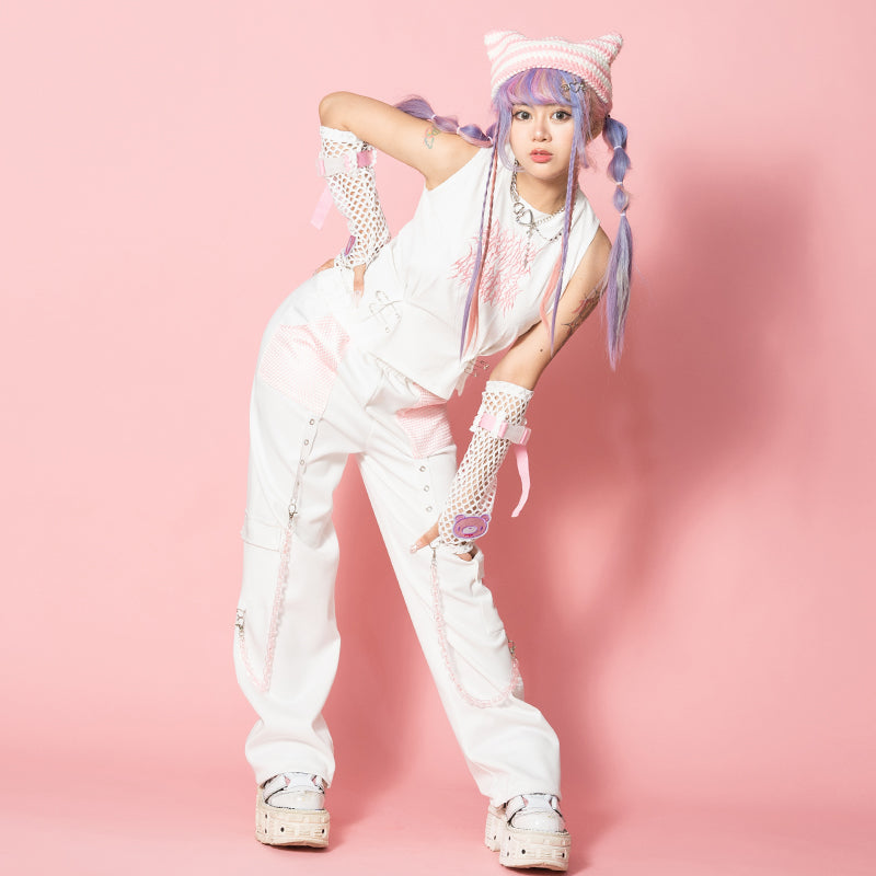 ACDC RAG & Gloomy Bear pastel sleeveless top