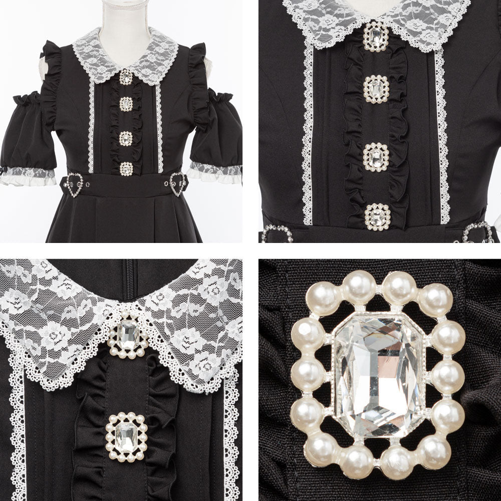 Dear My Love Whip "Kirakira Bijou lace frill" dress