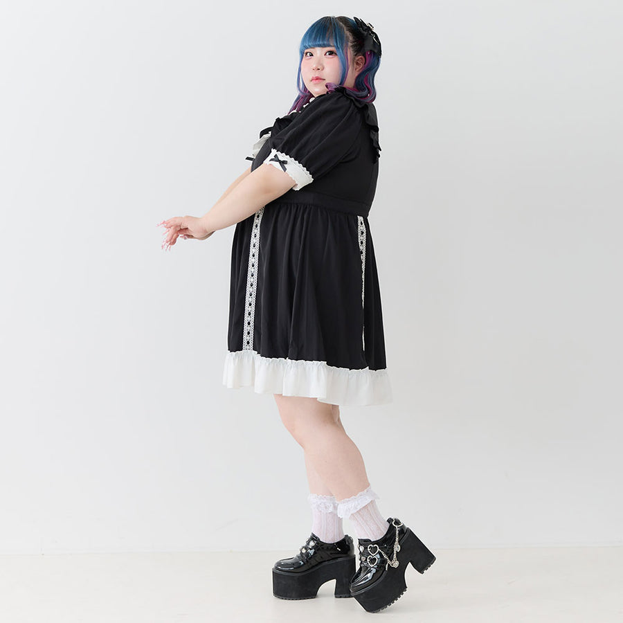 Dear My Love Whip "Lace-up Ribbon Dolly" dress