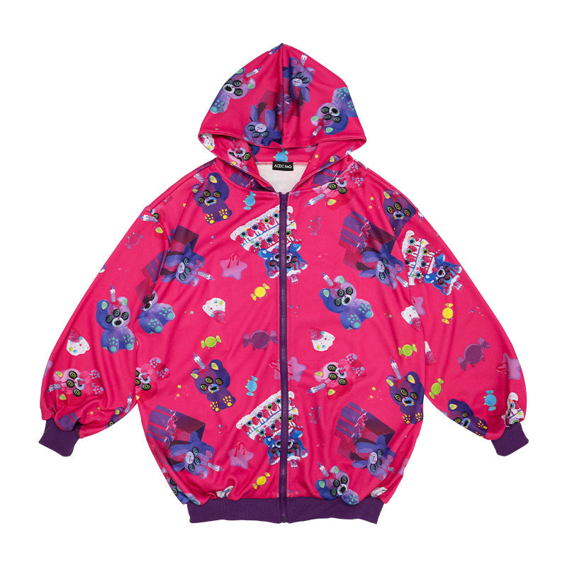 ACDC RAG Mad B-Day pink zip hoodie