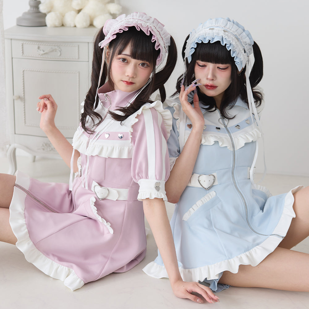 Dear My Love frill Jersey dress