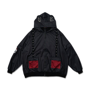 ACDC RAG & Gloomy Bear dark mesh hoodie