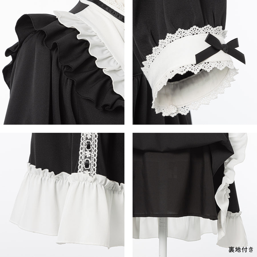 Dear My Love Whip "Lace-up Ribbon Dolly" dress