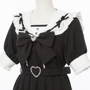 Dear My Love "Lace Frill Sailor" dress