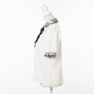 Dear My Love Whip "Bijou Ribbon Frill" blouse