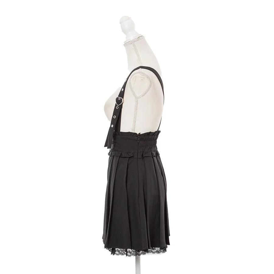 Dear My Love jirai kei heart suspenders skirt