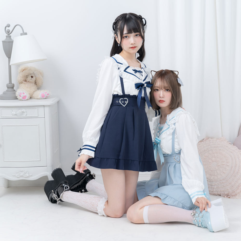 Dear My Love tailored sailor blouse