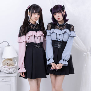 Dear My Love "Heart Choker Lace Frill" blouse