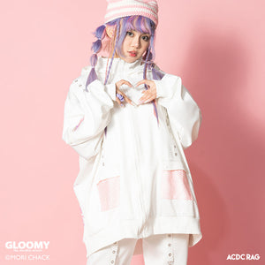 ACDC RAG & Gloomy Bear pastel mesh hoodie