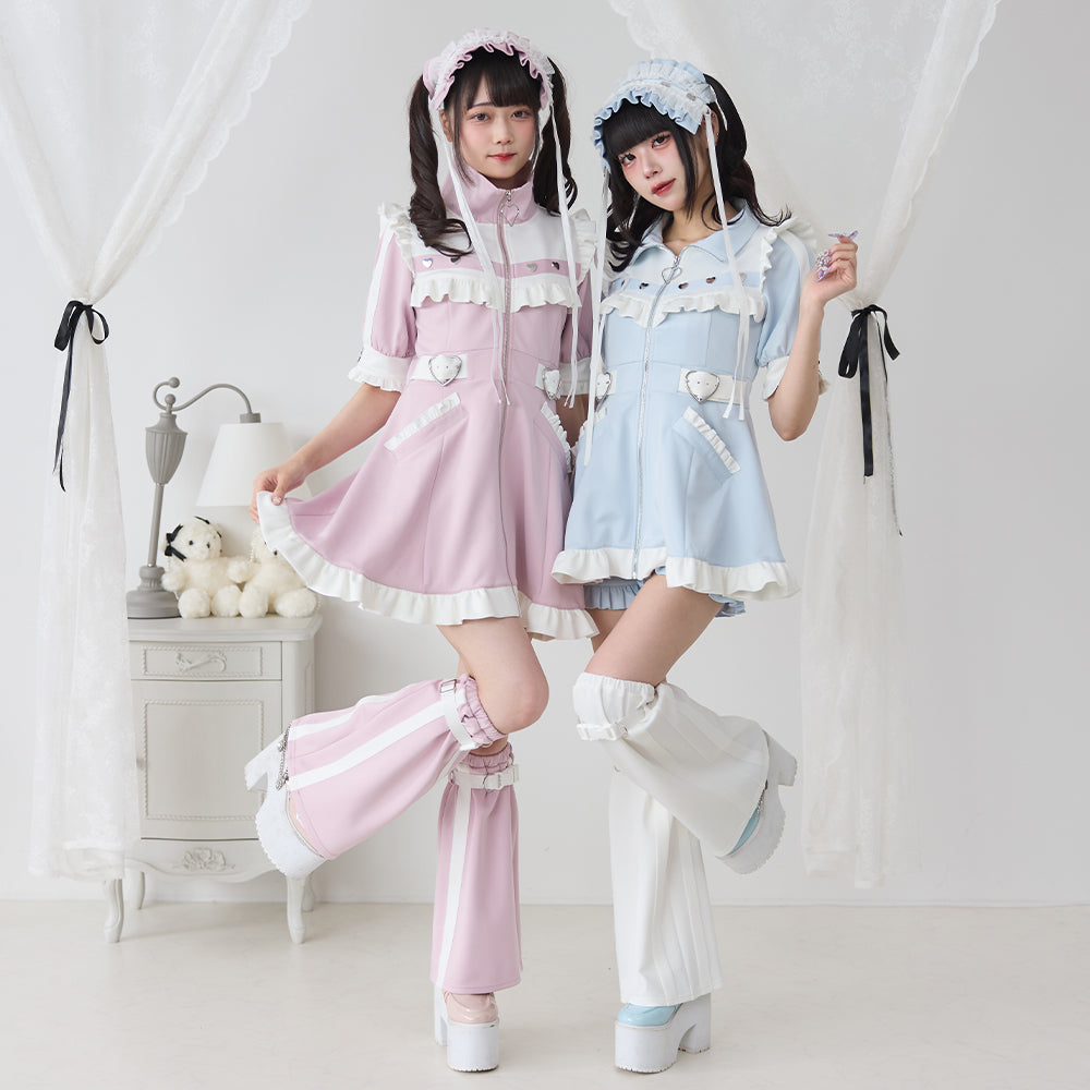 Dear My Love frill Jersey dress