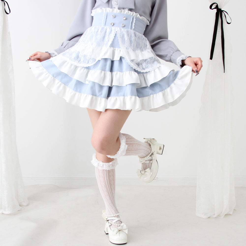 Dear My Love frilly lace ribbon skirt