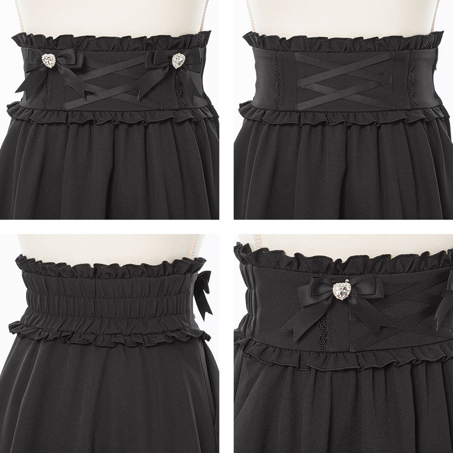 Dear My Love Whip "Heart Bijou Ribbon Frill" skirt