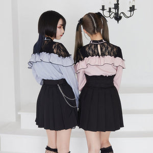 Dear My Love "Heart Choker Lace Frill" blouse