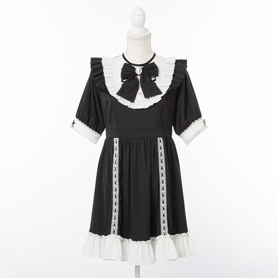 Dear My Love Whip "Lace-up Ribbon Dolly" dress